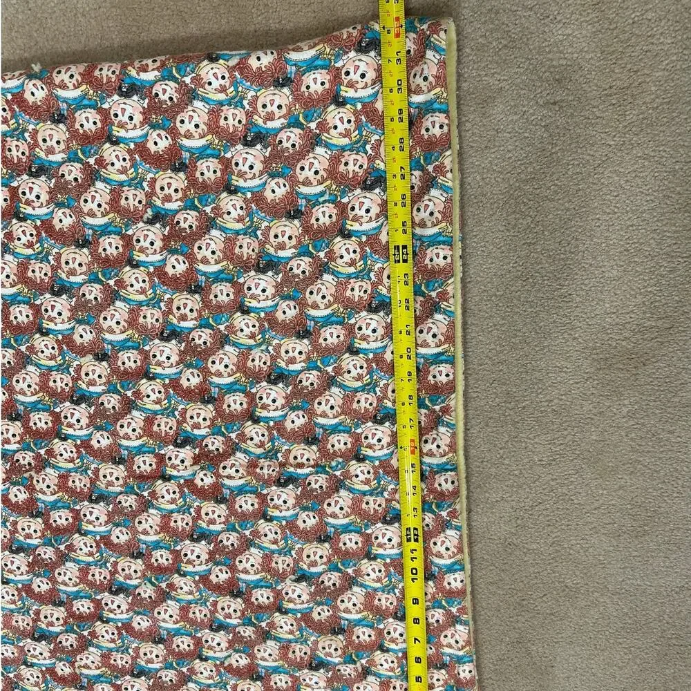 Raggedy Ann And Andy cotton blanket vintage 64